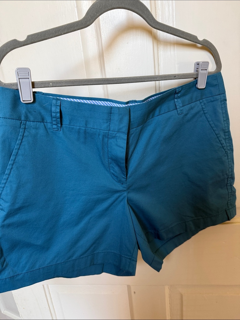 J. Crew Teal Cotton-Blend Chino Shorts